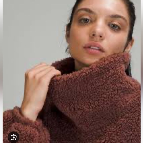 Lululemon Warmth Restore Long Sleeve Turtleneck Pullover Size 8 in Smokey Topaz - Picture 3 of 14